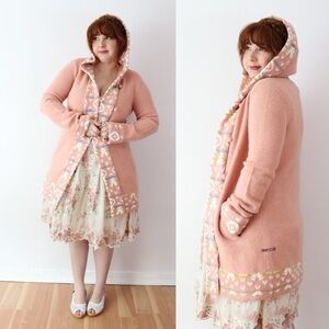 Cozy‎ Softgirl Long Baby Pink Cardigan Size M